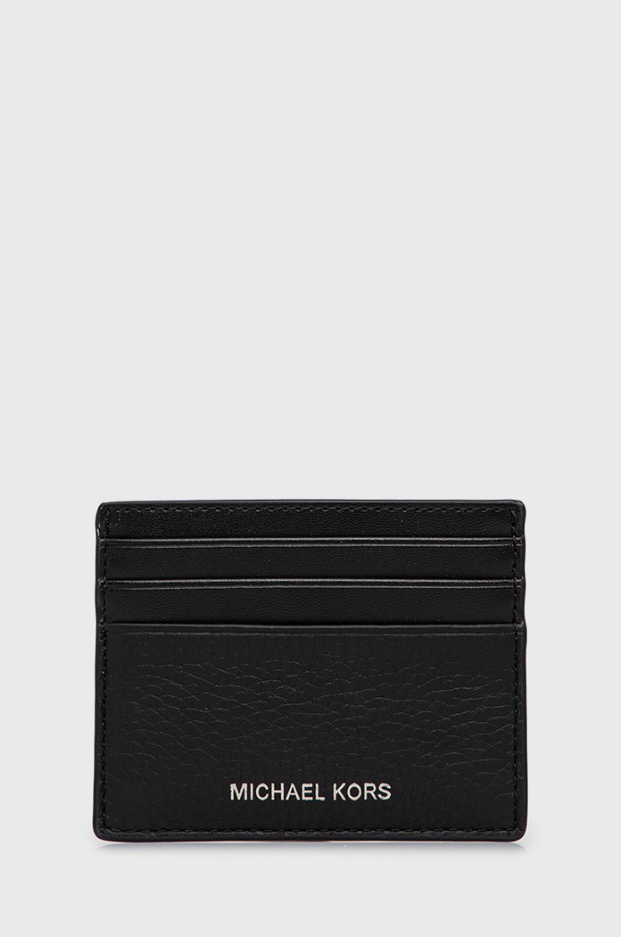 Michael Kors portacarte in pelle pelle fiore nero 39S0LHDD2L