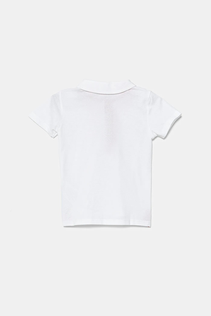 Guess polo bawełniane dziecięce N2GP03.KAPY0 biały SS22