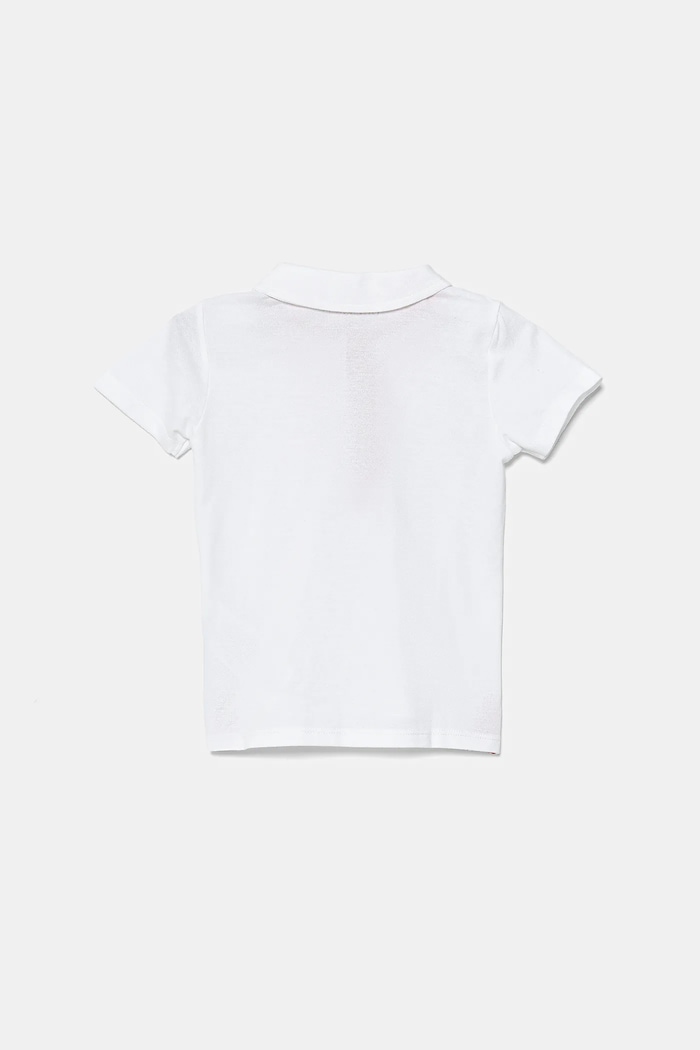 Guess polo bawełniane dziecięce N2GP03.KAPY0 biały SS22