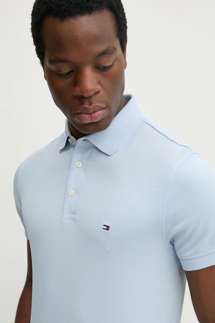 Pamučna polo majica Tommy Hilfiger plava MW0MW17771.PPYY