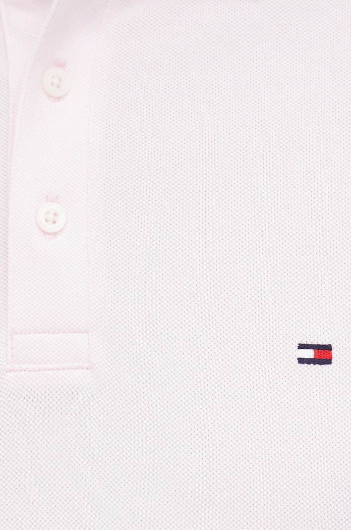 Βαμβακερό μπλουζάκι πόλο Tommy Hilfiger MW0MW17771.PPYY ροζ