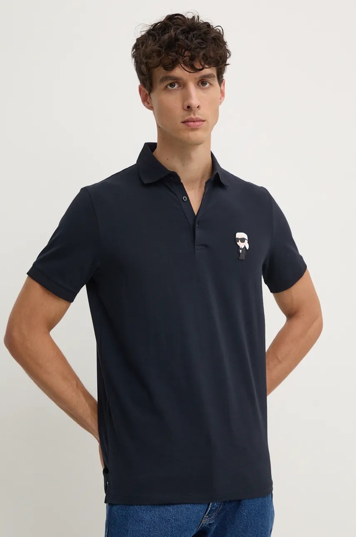 Polo tričko Karl Lagerfeld nášivka námořnická modř 500221.745022