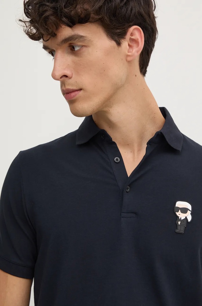 Polo tričko Karl Lagerfeld námořnická modř 500221.745022