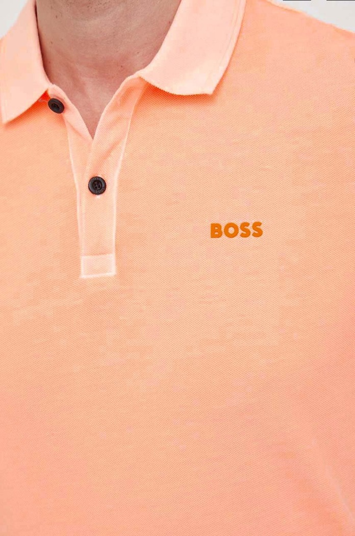 BOSS polo bawełniane BOSS ORANGE BOSS Orange pomarańczowy 50468576