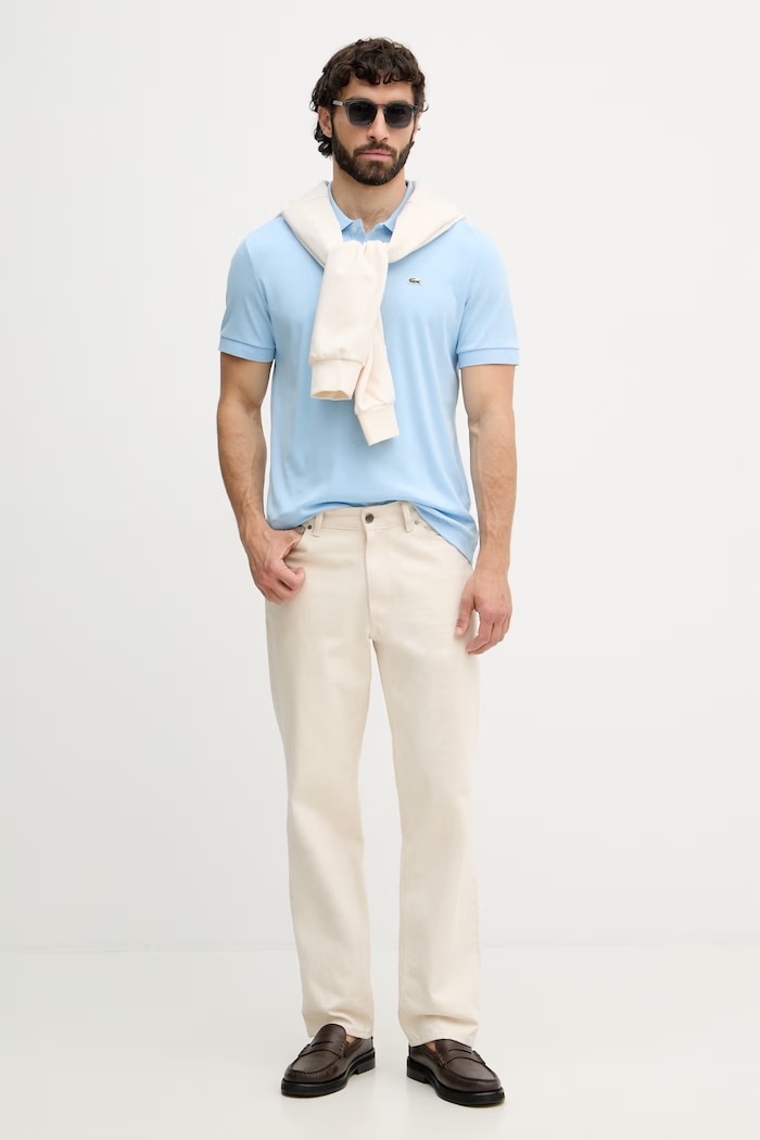 Lacoste polo bavlněné pánské DH2050. modrá SS26