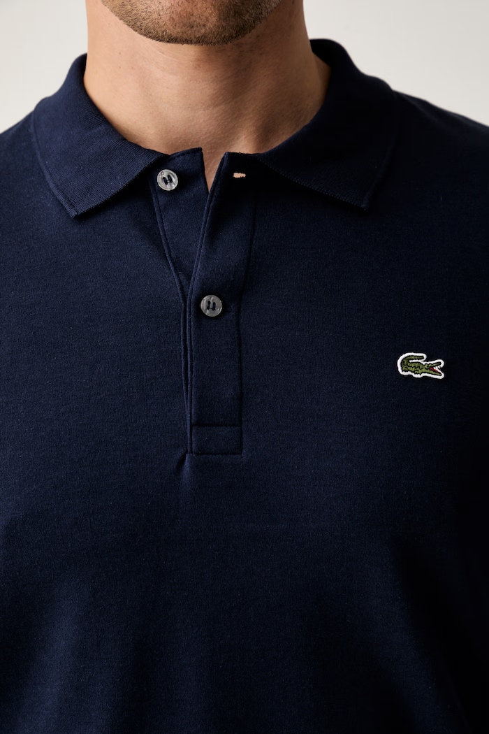 Lacoste polo męskie bawełniane DH2050. granatowy