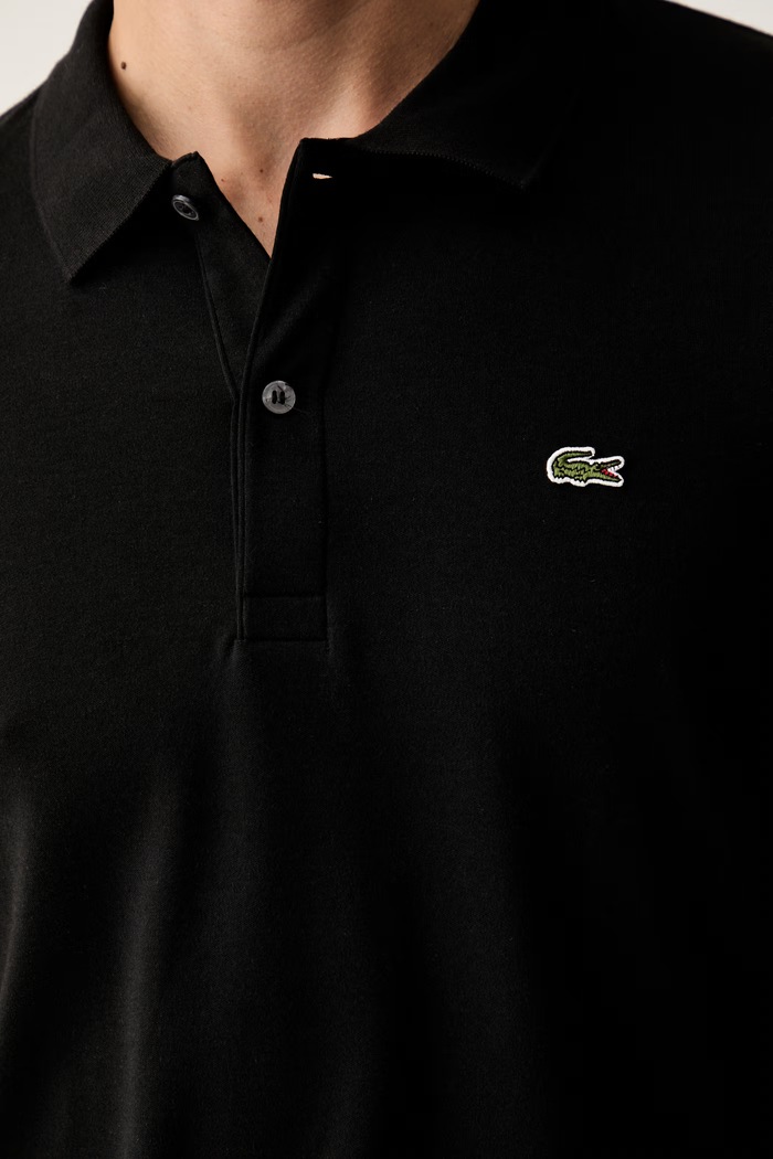 Lacoste polo bărbătesc din bumbac DH2050. negru