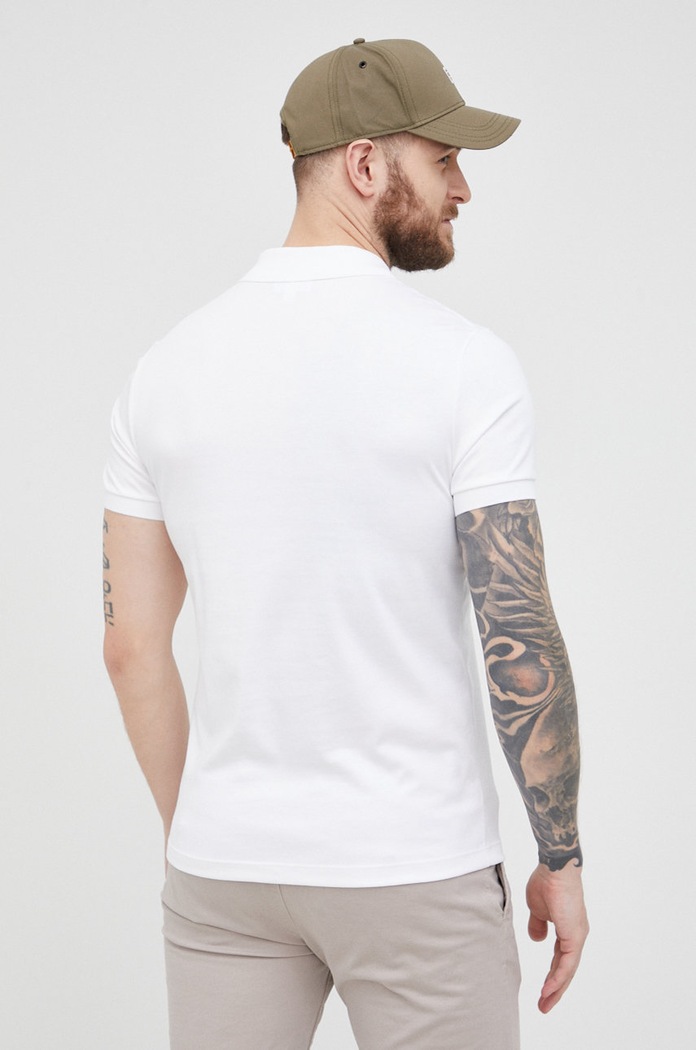 Oblačila Lacoste polo majica moška bombažna DH2050. bela