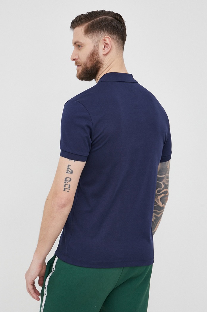 Oblačila Lacoste polo majica moška bombažna DH2050. mornarsko modra