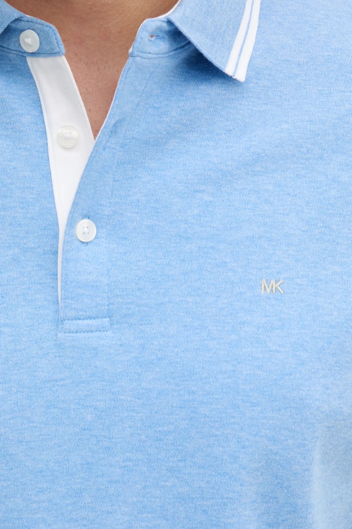 Bavlněné polo tričko Michael Kors CS2512720B modrá