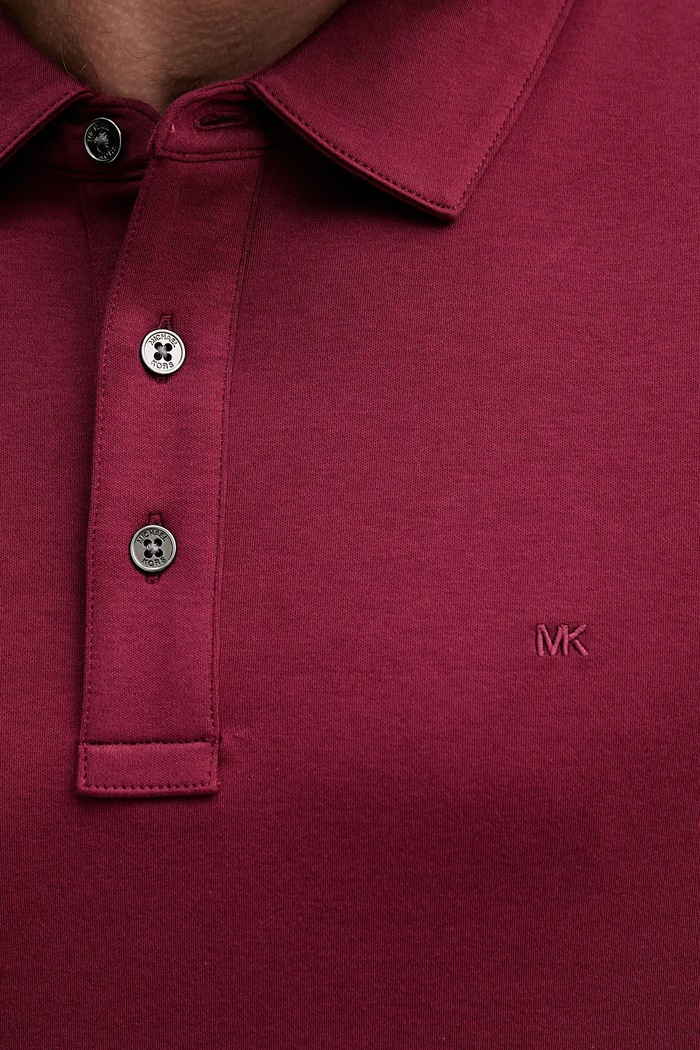 Polo pentru bărbați din bumbac Michael Kors burgundia CS15073C93