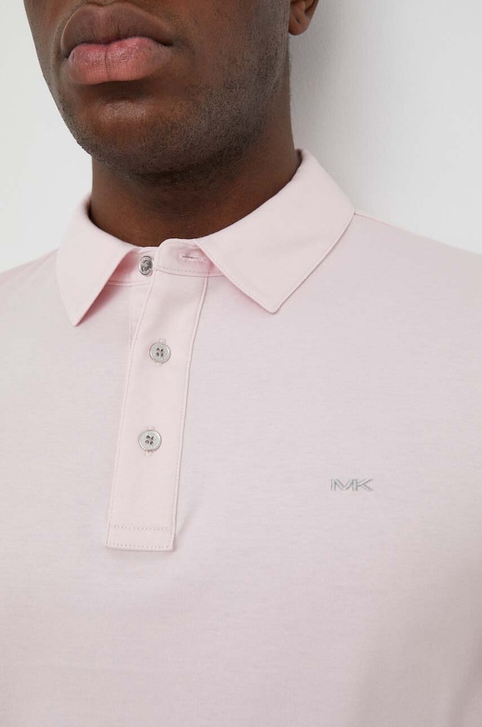 Michael Kors polo bawełniane CB95FGVC93 różowy