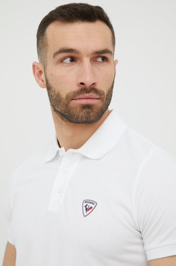 Bavlnené polo tričko Rossignol biela RLKMY01