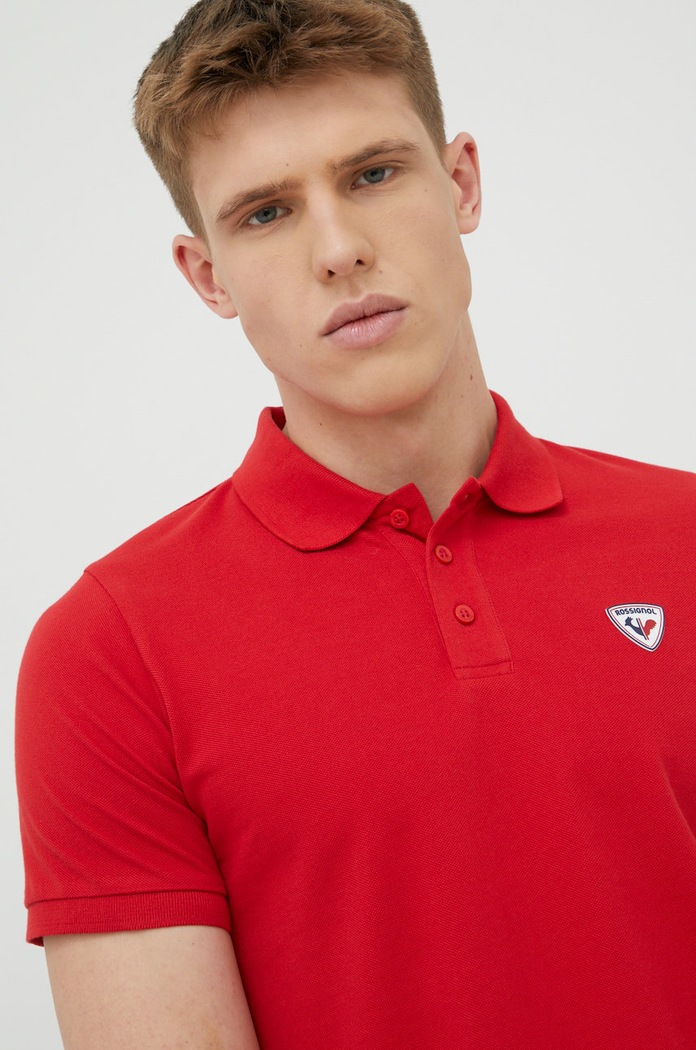 Pamučna polo majica Rossignol RLKMY01 crvena