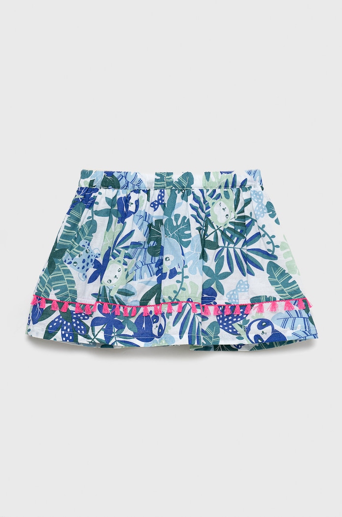 United Colors of Benetton spódnica bawełniana dziecięca 4IIAG0005.P zielony SS22