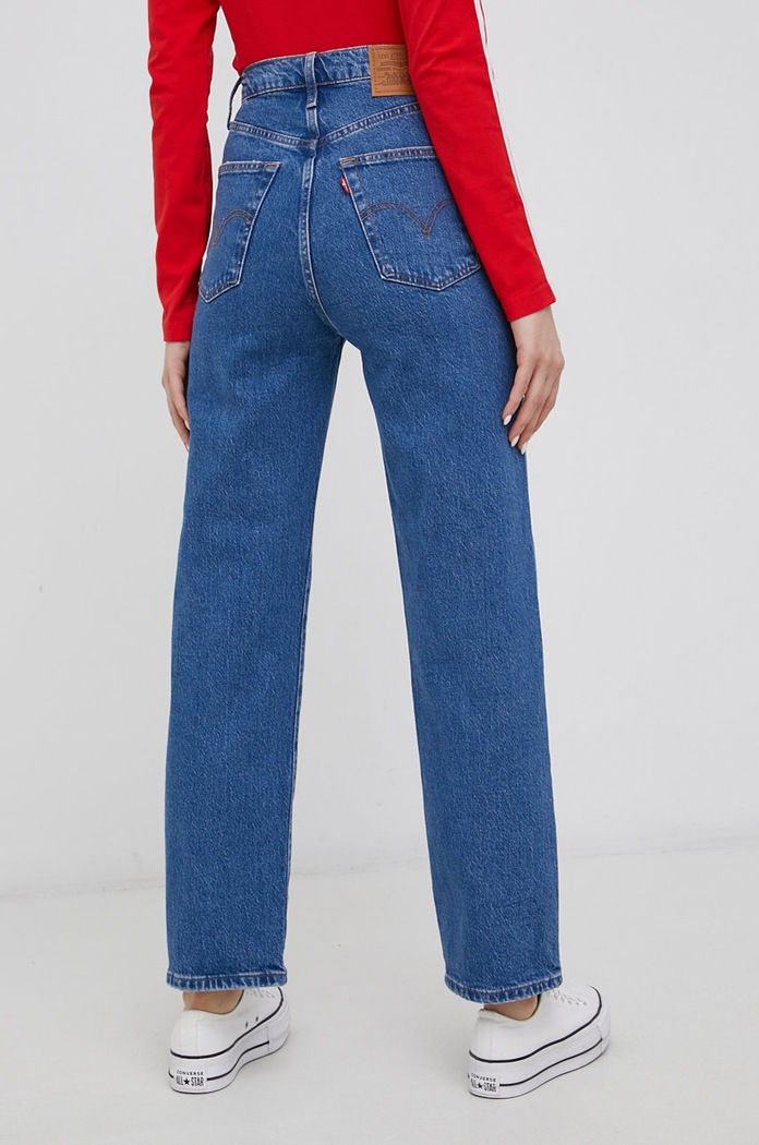 Odzież Levi's jeansy RIBCAGE STRAIGHT ANKLE 72693.0117 niebieski