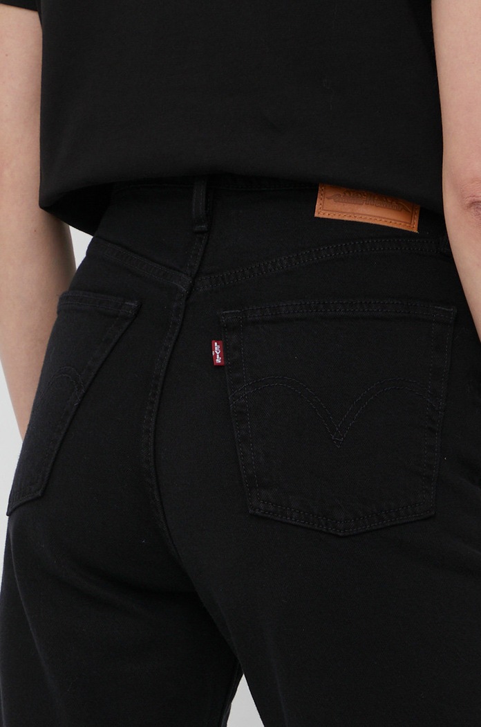 Rifle Levi's RIBCAGE RIBCAGE STRAIGHT ANKLE čierna 72693.0012
