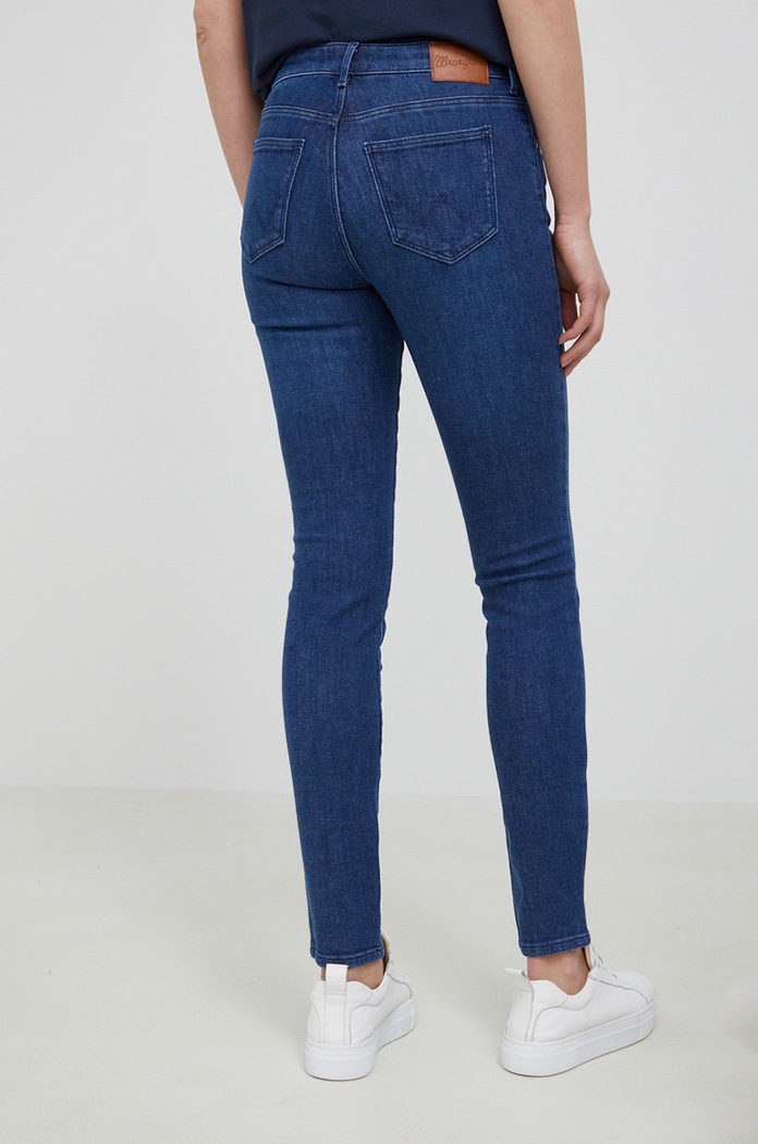 Odzież Wrangler jeansy SKINNY GOOD LIFE W28KXR44P granatowy