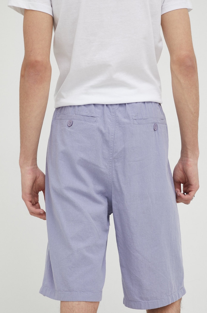 Oblečenie Šortky s prímesou ľanu Lee Relaxed Drawstring S Misty Lilac L70KSAUU fialová