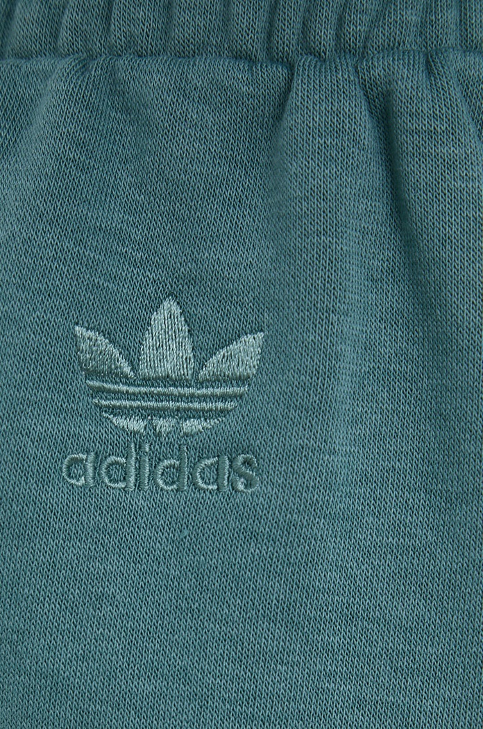 Hlače adidas Originals Trefoil Moments turkizna HE4751