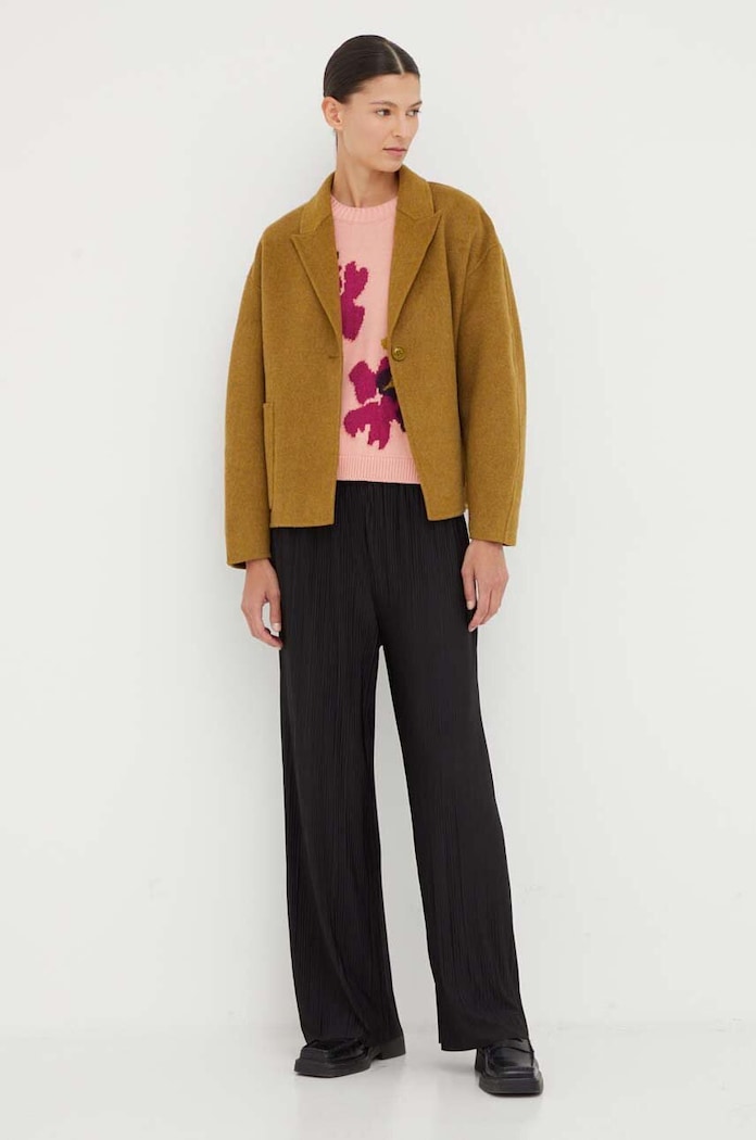 Samsoe Samsoe pantaloni F21200187 negru AW25