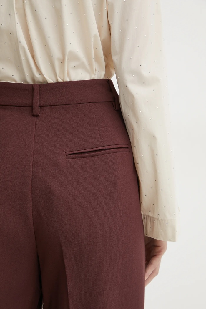 Bruuns Bazaar nadrág CindySus Dagny pants burgundia BBW2393