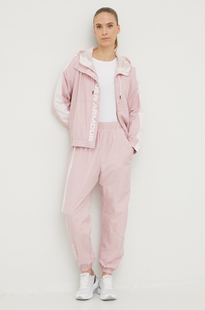 Under Armour spodnie treningowe 1369846 różowy SS23