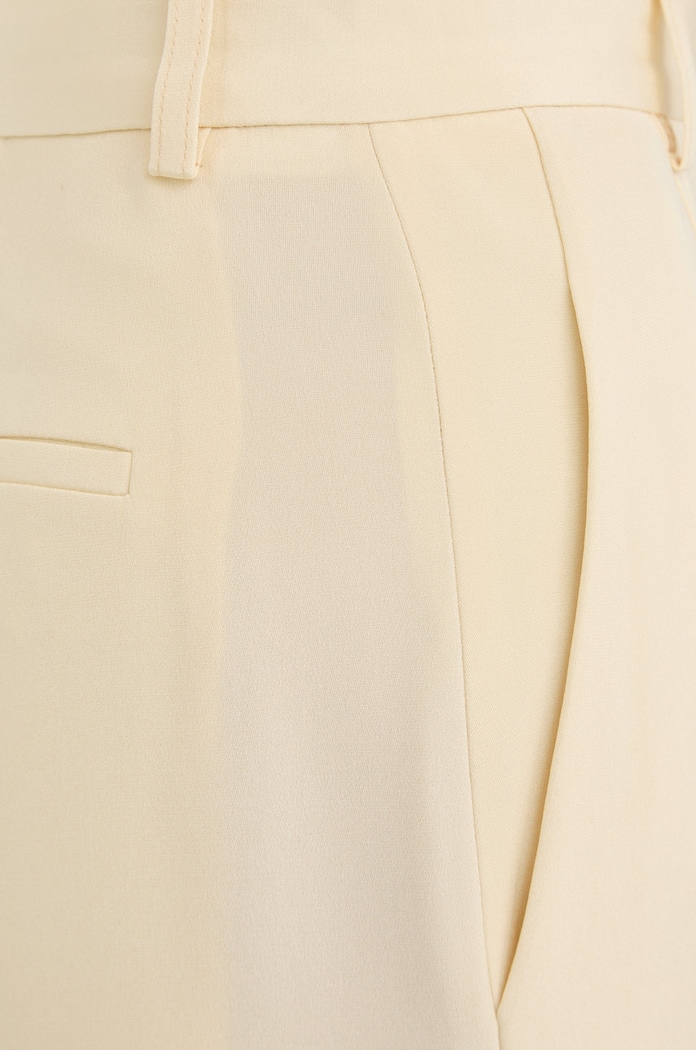 Μεταξωτό παντελόνι Victoria Beckham μπεζ 1222WTR003546B