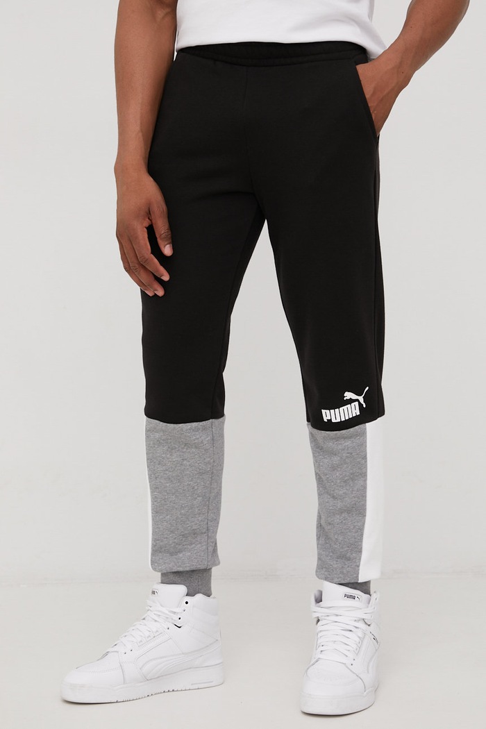 Puma spodnie dresowe wzorzyste czarny 848007