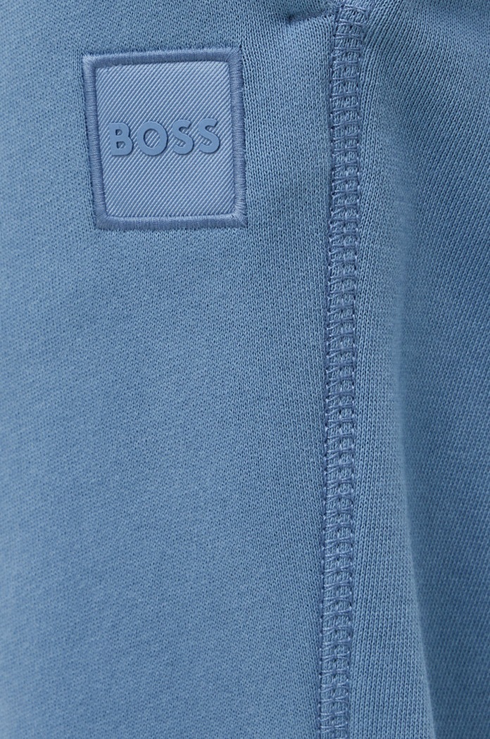 BOSS spodnie dresowe bawełniane BOSS ORANGE niebieski 50468448