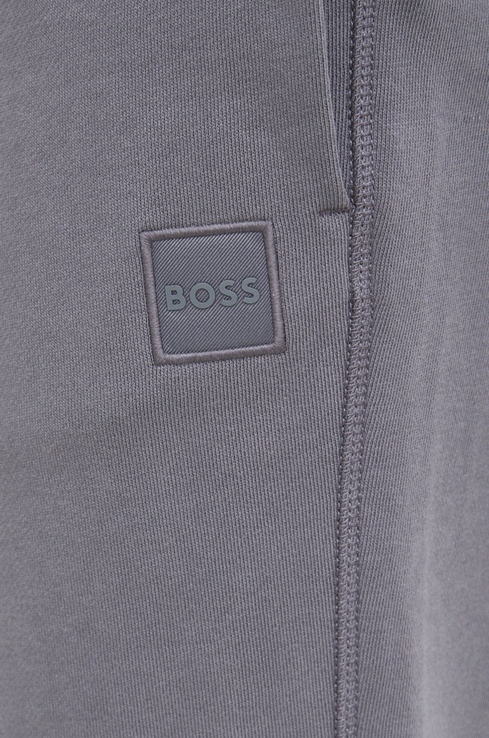 BOSS spodnie dresowe bawełniane BOSS ORANGE szary 50468448