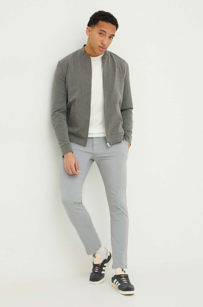 HUGO Spodnie 50468314 szary AW19