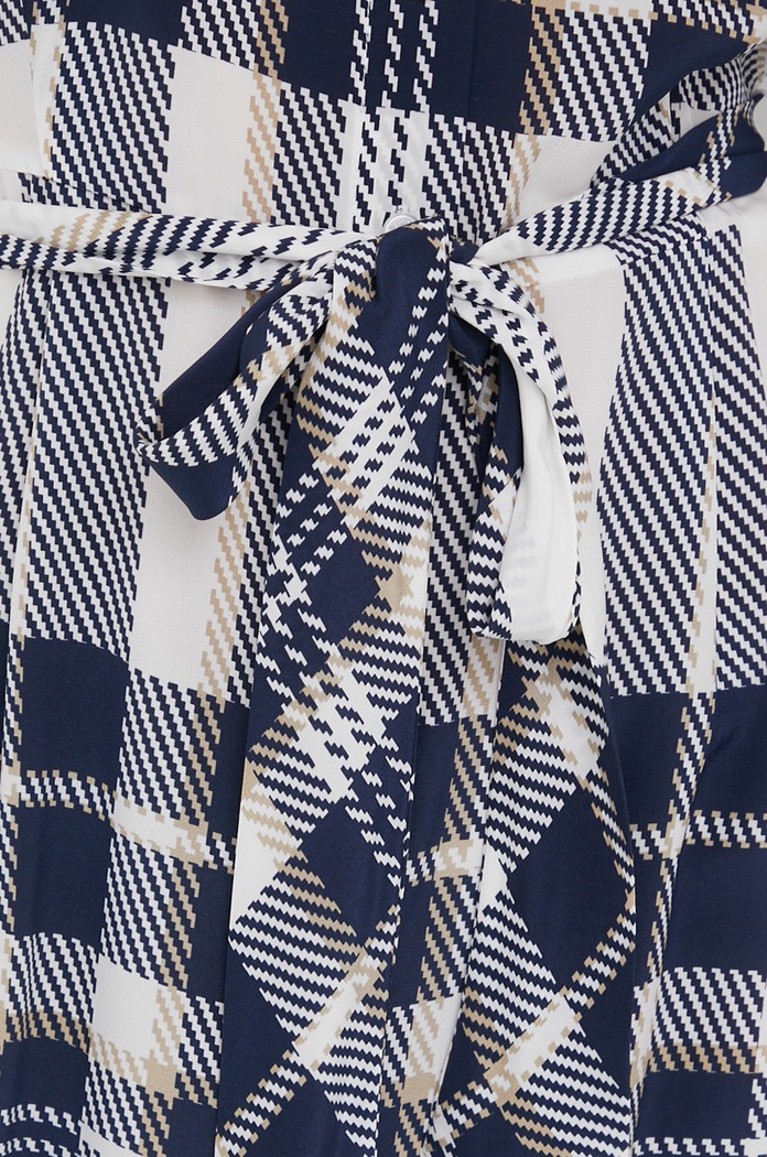 Tommy Hilfiger sukienka jedwabna ICON WW0WW35402.PPYY granatowy