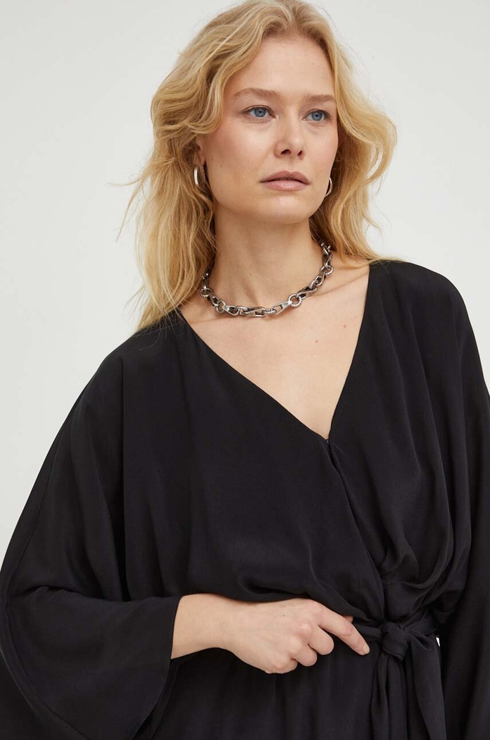 Šaty The Kooples FROB24237K černá