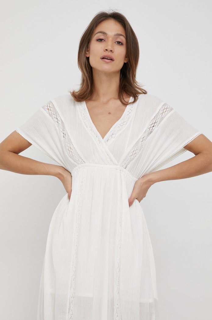 Pepe Jeans pamut ruha Kaia PL953049.803 fehér SS22
