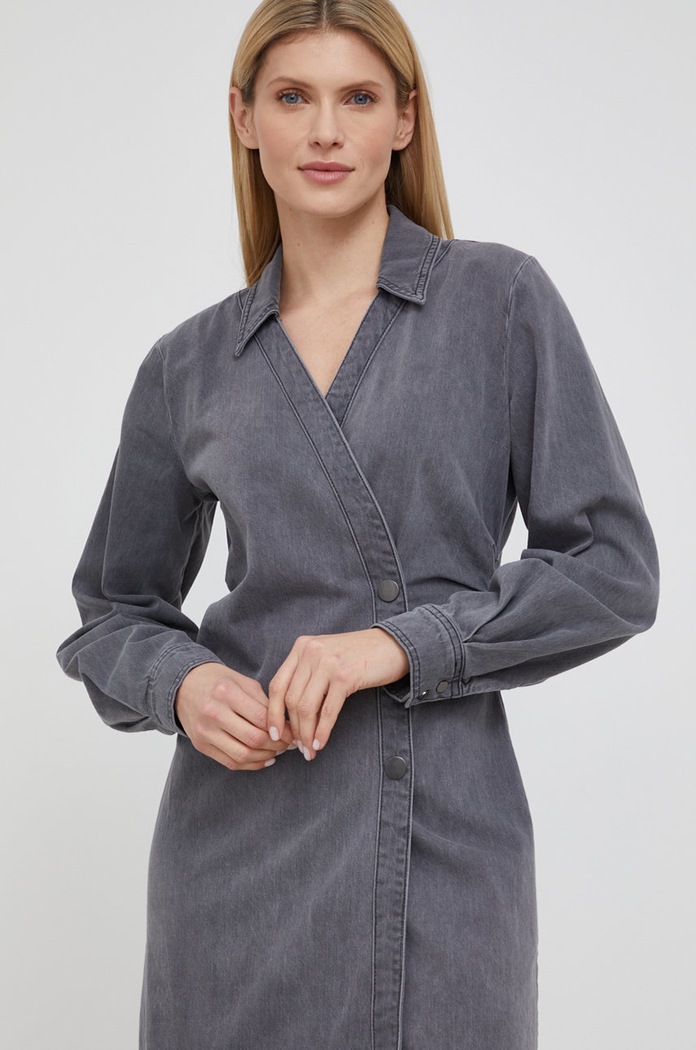 Gestuz rochie din bumbac 10905848 gri