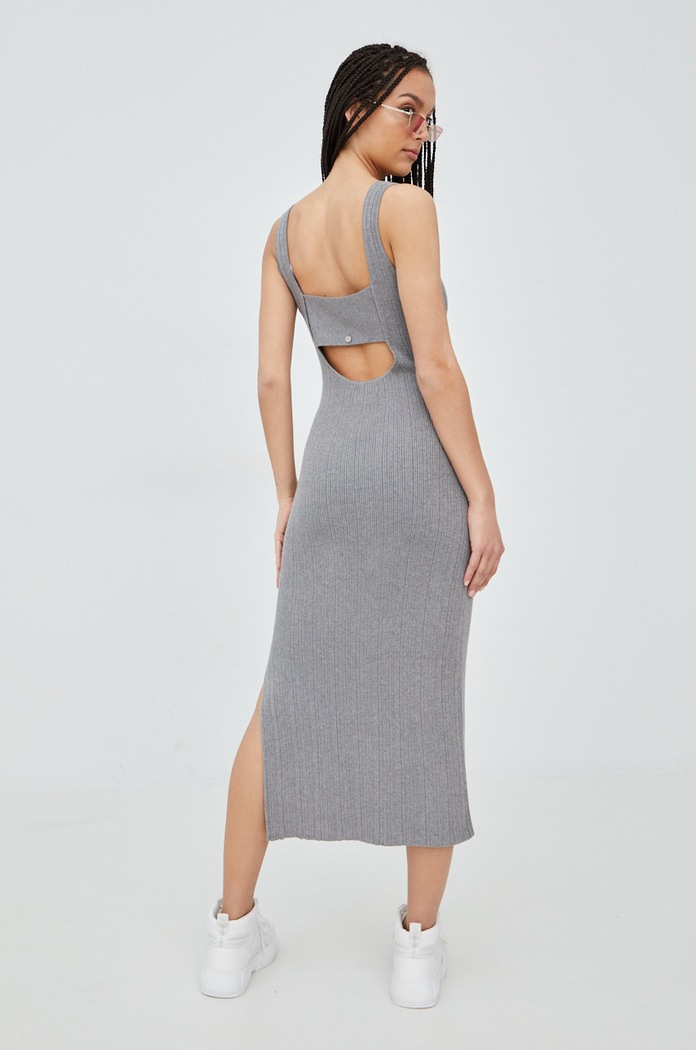 Îmbrăcăminte Superdry rochie din amestec de in W8010986A.07Q gri