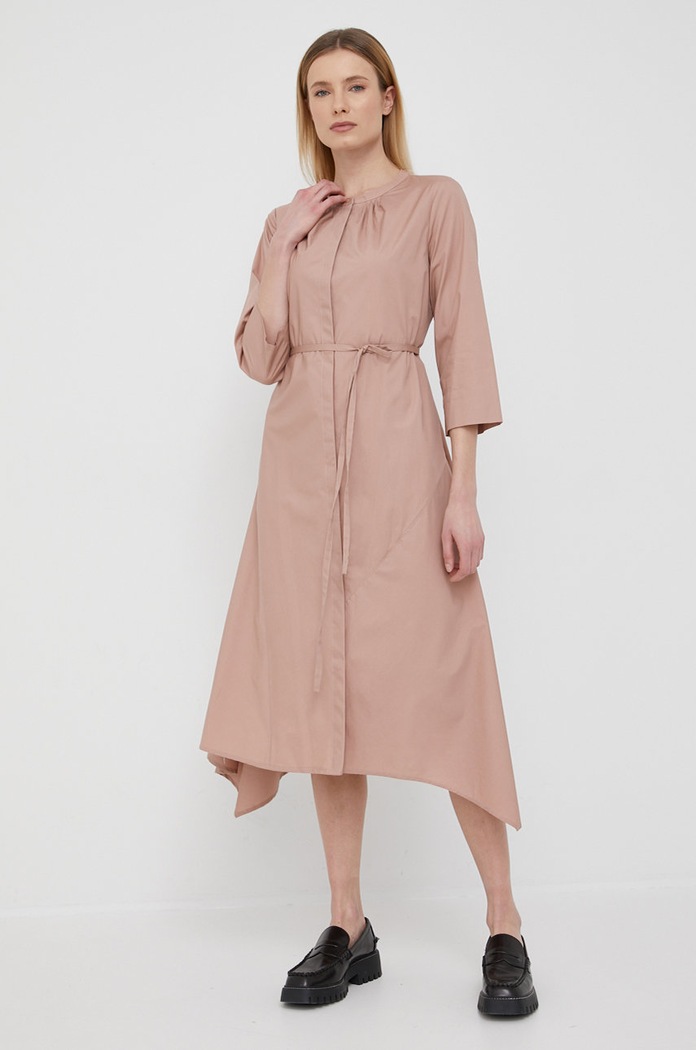 Dkny sukienka bawełniana P2CB0M97 bawełna różowy P2CB0M97