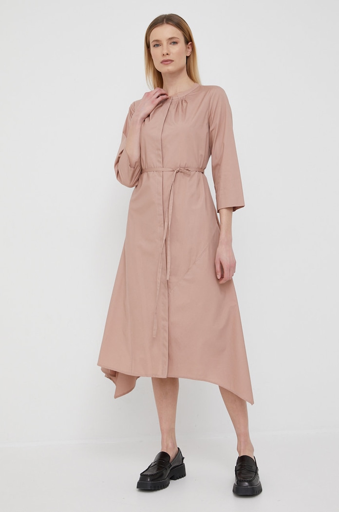 Dkny sukienka bawełniana P2CB0M97 bawełna różowy P2CB0M97