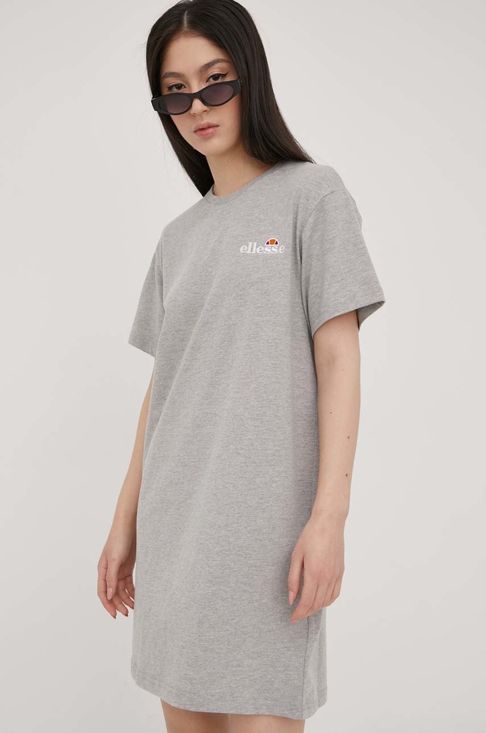 Ellesse sukienka bawełniana SGM14191 szary SS22