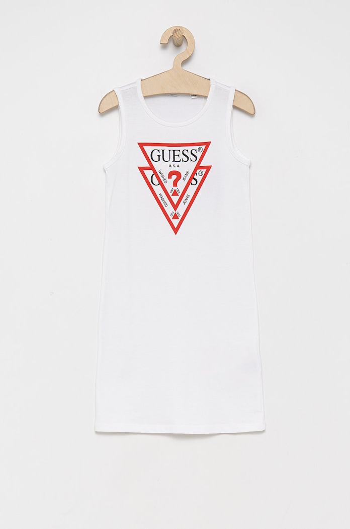 Guess Rochie din bumbac pentru copii mini alb J92K57.KAUD0