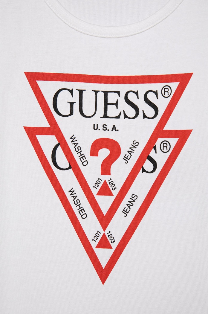 Fete Guess Rochie din bumbac pentru copii J92K57.KAUD0 alb