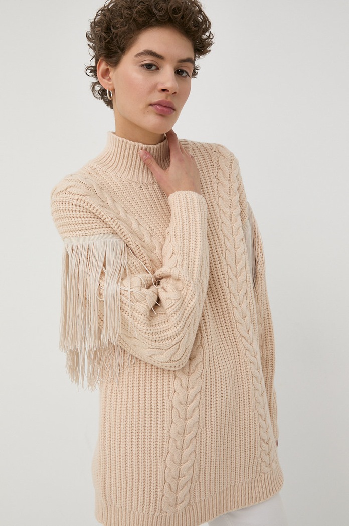 Bruuns Bazaar sweter BBW2819 beżowy SS22