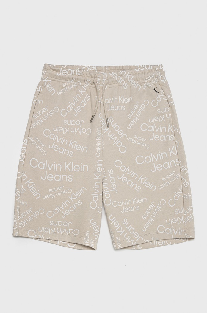 Calvin Klein Jeans pantaloni scurți din bumbac pentru copii casual bej IB0IB01179.PPYY