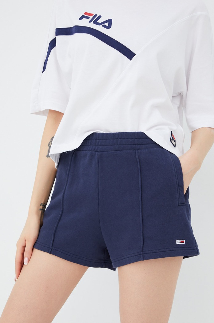 Tommy Jeans szorty bawełniane DW0DW12626.PPYY bawełna granatowy DW0DW12626.PPYY