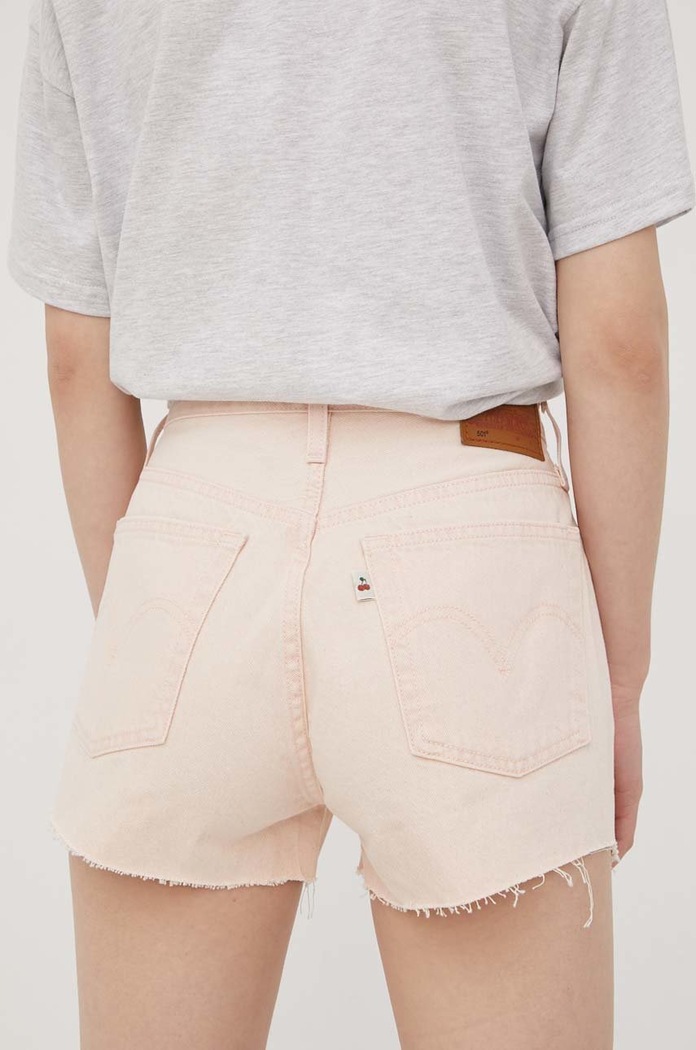 Odzież Levi's szorty jeansowe 56327.0260 różowy