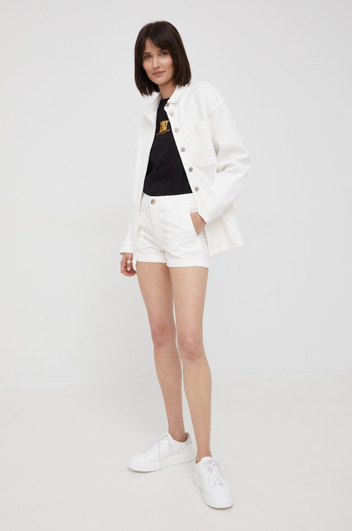 Bavlnené šortky Pepe Jeans Balboa Short PL800994YF2.800 biela SS22