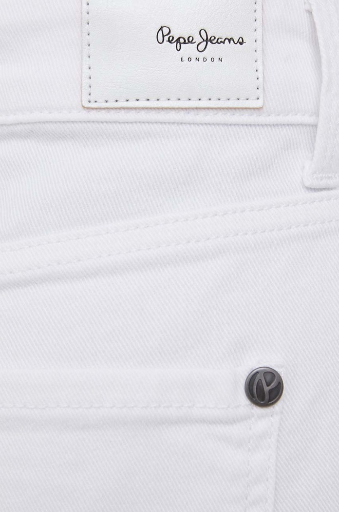 Pepe Jeans pantaloni scurti jeans Mary Short alb PL800998TA2.000