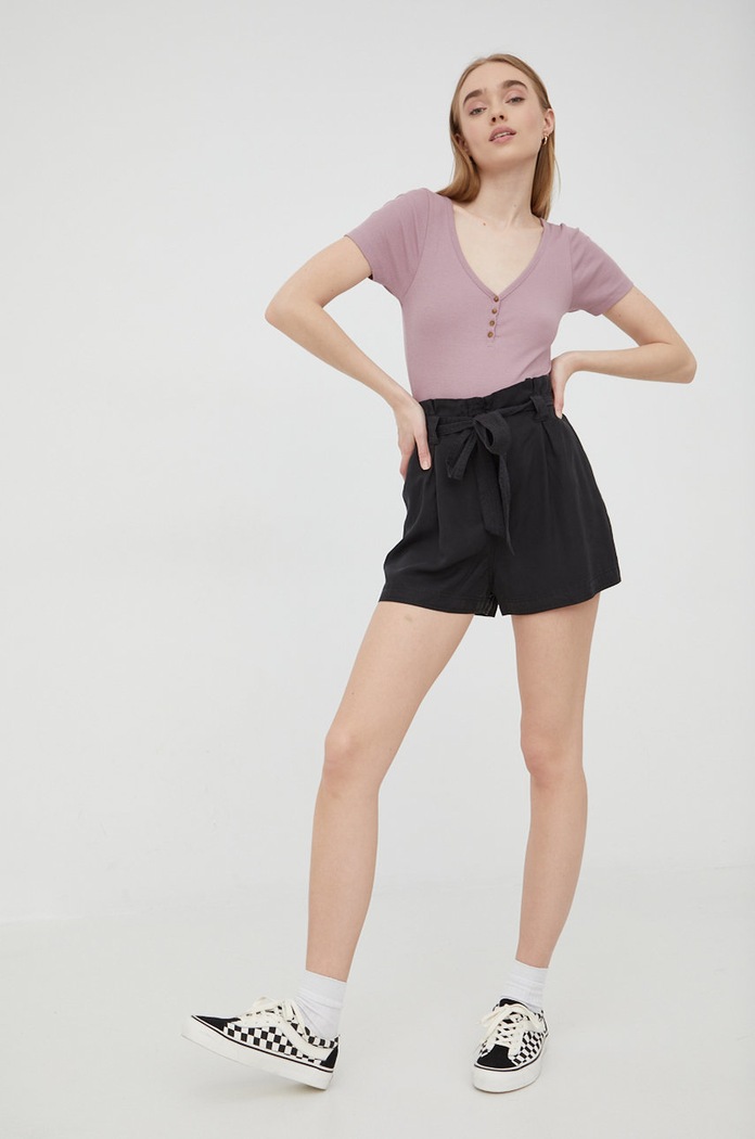 Superdry pantaloni scurti W7110297A.02A negru SS22
