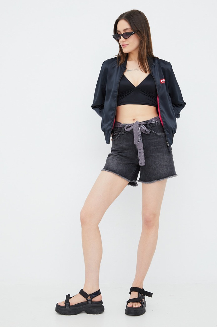 Superdry szorty jeansowe W7110290A.4KT szary SS22